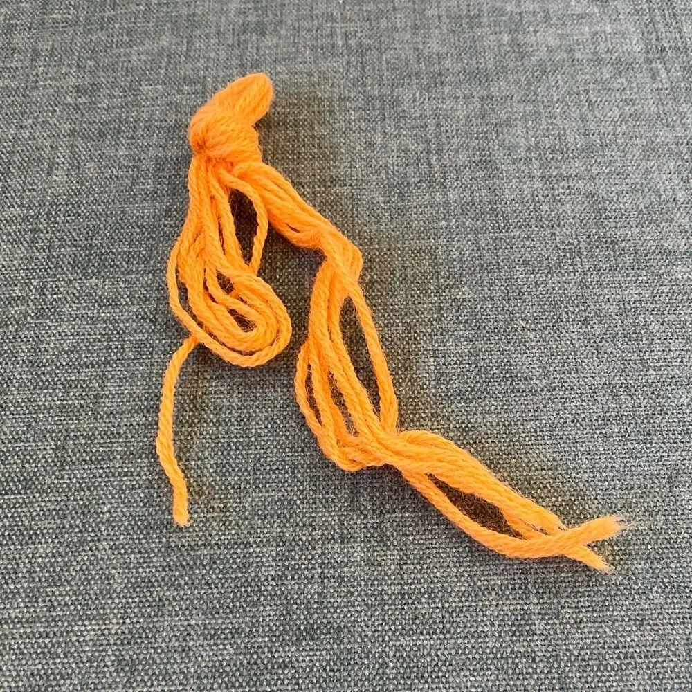 Orange Needlepoint Thread Yarn